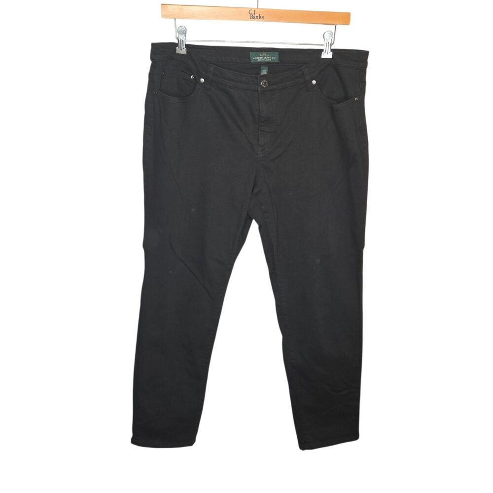 Lauren Ralph Lauren Black Modern Skinny Jeans Womens 18W Stretch Denim Plus Size